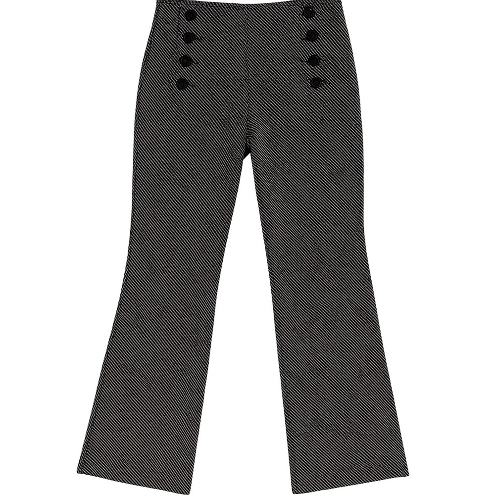 Ann Taylor LOFT Black White Tweed Pants High Waist Wide Leg Trousers Size 6 - Picture 1 of 10